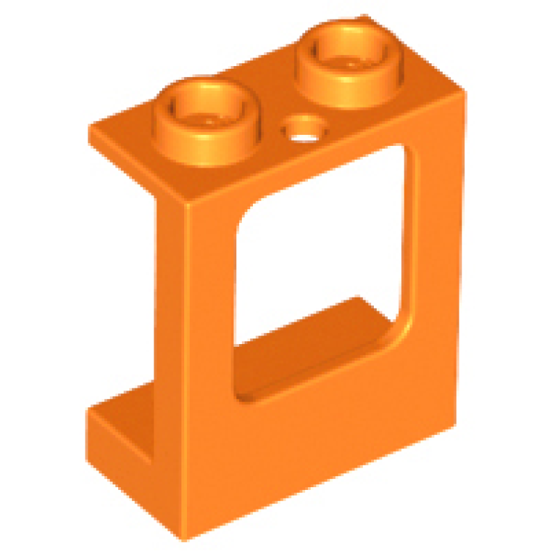 Raam 1x2x2 met enkel gat aan boven en onderkant Orange